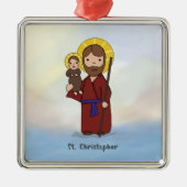 聖クリストフォロスの祝祭日 メタルオーナメント (正面)