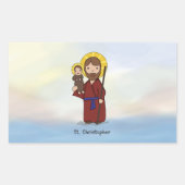 聖クリストフォロスの祝祭日 長方形シール (正面)
