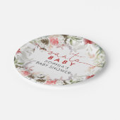 聖クリスマスの花ベビーシャワー ペーパープレート (アングル)