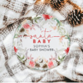 聖クリスマスの花ベビーシャワー ペーパープレート