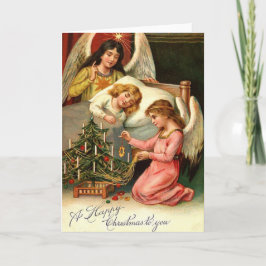 聖クリスマスキッズエンジェルヴィンテージ シーズンカード