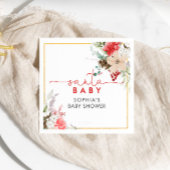 聖クリスマスフラワーベビーシャワーナプキン スタンダードカクテルナプキン