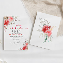 聖クリスマスベリーサンタベビーシャワー招待状 招待状