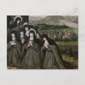 聖クレアは妹、アグネスと修道女と共に ポストカード (正面)