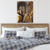 聖クレアは聖フランシスからベールを受け取る キャンバスプリント (インサイチュ (寝室))