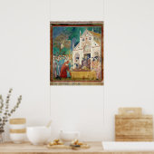 聖クレアは聖フランシスの体を受け入れる ポスター (キッチン)