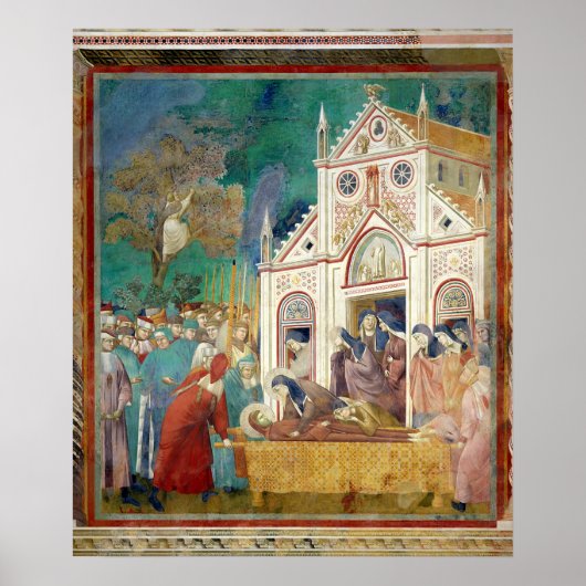 聖クレアは聖フランシスの体を受け入れる ポスター (正面)