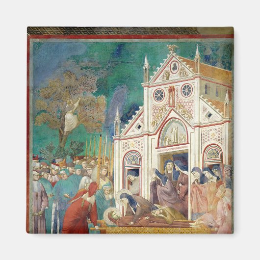 聖クレアは聖フランシスの体を受け入れる マグネット (正面)