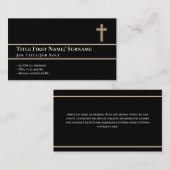 聖クロスキリスト教信仰を礼拝する聖職者 名刺 (正面/裏面)