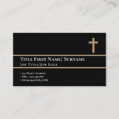 聖クロスキリスト教信仰を礼拝する聖職者 名刺 (正面)