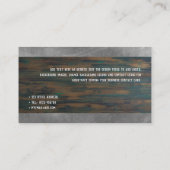 聖クロスキリスト教信仰デアコン聖職者 名刺 (裏面)