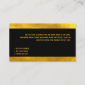 聖クロスキリスト教信仰デアコン聖職者 名刺 (裏面)