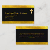 聖クロスキリスト教信仰デアコン聖職者 名刺 (正面/裏面)