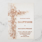 聖クロスバティスフォイル招待状 箔招待状 (正面)