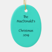 聖クロスパステルクリスマス動揺して装飾品 セラミックオーナメント (裏面)