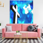 聖クロスブルースパークルラップキャンバス キャンバスプリント (インサイチュ (リビング))