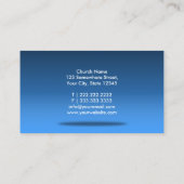 聖クロスライトブルールームパスタービジネスカード 名刺 (裏面)