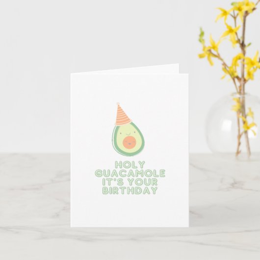 聖グアカモレあなたの誕生日カード カード (黄色い花)