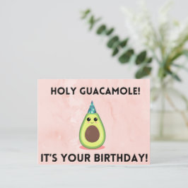 聖グアカモレあなたの誕生日！おもしろカード ポストカード