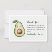 聖グアカモレかわいいおもしろい赤ちゃんシャワー サンキューカード (正面)