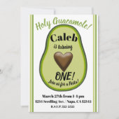 聖グアカモレハートアボカド1st誕生日パーティー 招待状 (正面)