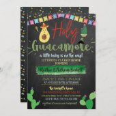 聖グアカモレメキシカンフィエスタコードベビーシャワー 招待状 (正面/裏面)