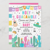 聖グアカモレメキシカンフィエスタベイビーシャワー 招待状 (正面/裏面)