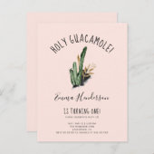 聖グアカモレ·メキシコ1歳の誕生日パーティー インビテーションポストカード (正面/裏面)