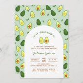 聖グアカモールアボカドグリーンベイビーシャワー 招待状 (正面/裏面)