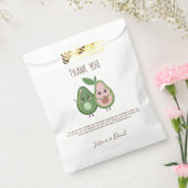 聖グアカモールピンクアボカドベイビーシャワー フェイバーバッグ (封をした状態)