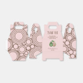 聖グアカモールピンクアボカドベイビーシャワー フェイバーボックス (折り畳みなし)