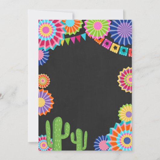 聖グアカモールフィエスタベビーシャワーメキシコパーティー 招待状 (裏面)