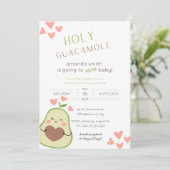 聖グアカモールベビーシャワーハッピーアボカド 招待状 (スタンド正面)