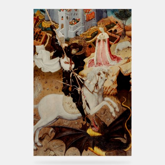聖ゲオルギウスとドラゴン　大殉教者 アクリルサイン (正面)