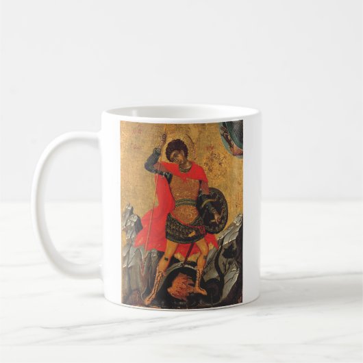 聖ゲオルギウスとドラゴン　大殉教者 コーヒーマグカップ (左)