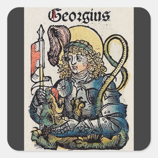 聖ゲオルギウスとドラゴン　大殉教者 スクエアシール (正面)