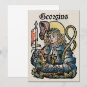 聖ゲオルギウスとドラゴン　大殉教者 招待状 (正面/裏面)