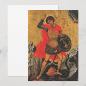 聖ゲオルギウスとドラゴン　大殉教者 招待状 (正面/裏面)