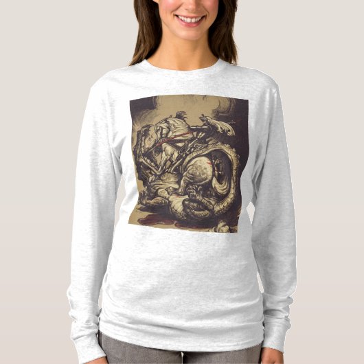 聖ゲオルギウスとドラゴン 大殉教者 Tシャツ (正面)