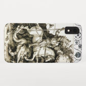 聖ゲオルギウスとドラゴン 黒 白 Case-Mate iPhoneケース (裏面(横))