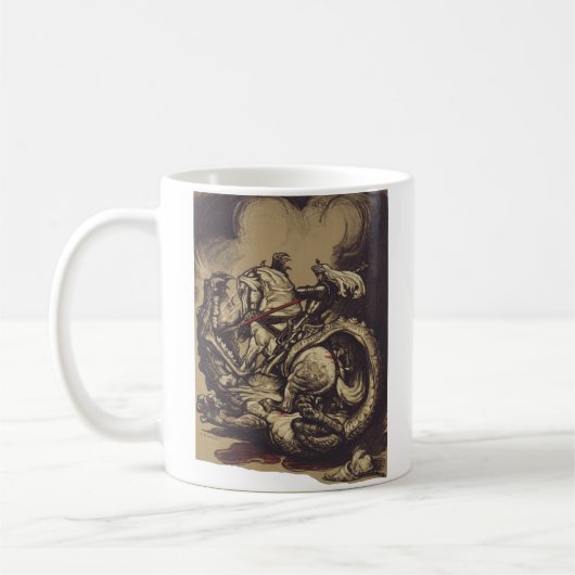 聖ゲオルギオスとドラゴン大殉教者 コーヒーマグカップ (左)