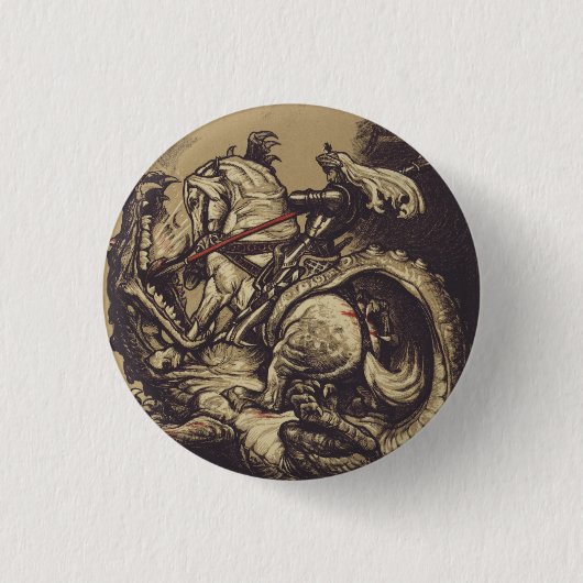 聖ゲオルギオスとドラゴン大殉教者 缶バッジ (正面)