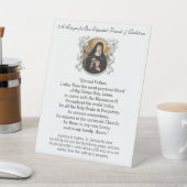 聖ゲルトルード祈りの言葉の貧しい魂のためのカトリックの最も 台座サイン (インサイチュ)