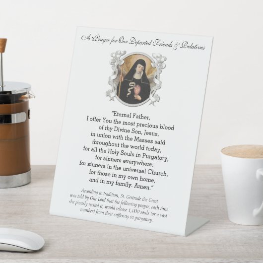 聖ゲルトルード祈りの言葉カトリック貧魂教会 台座サイン (インサイチュ)