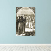 聖コロンバは叫び、ドルイド軍に襲われた。 キャンバスプリント (インサイチュ (ウッドフロア))