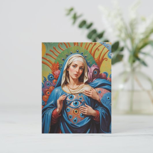 聖サイケデリック悪の眼の保護マリア ポストカード (スタンド正面)