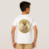 聖サヴァ正教会のアイコンTシャツ Tシャツ (裏面フル)