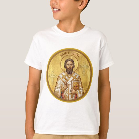 聖サヴァ正教会イコン Tシャツ (正面)