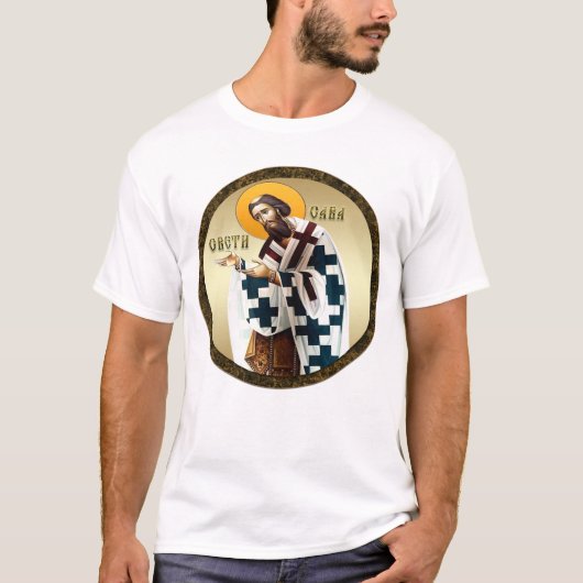 聖サヴァ セルビア セルビア正教会 srb 2 tシャツ (正面)