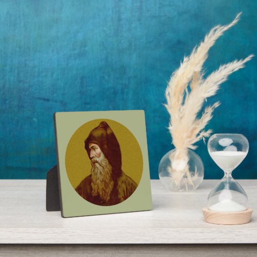 聖シリル・ザ・モンク(M 002) 5.25"x5.25"平方 フォトプラーク (インサイチュ)